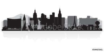 Bild på Las Vegas city skyline silhouette